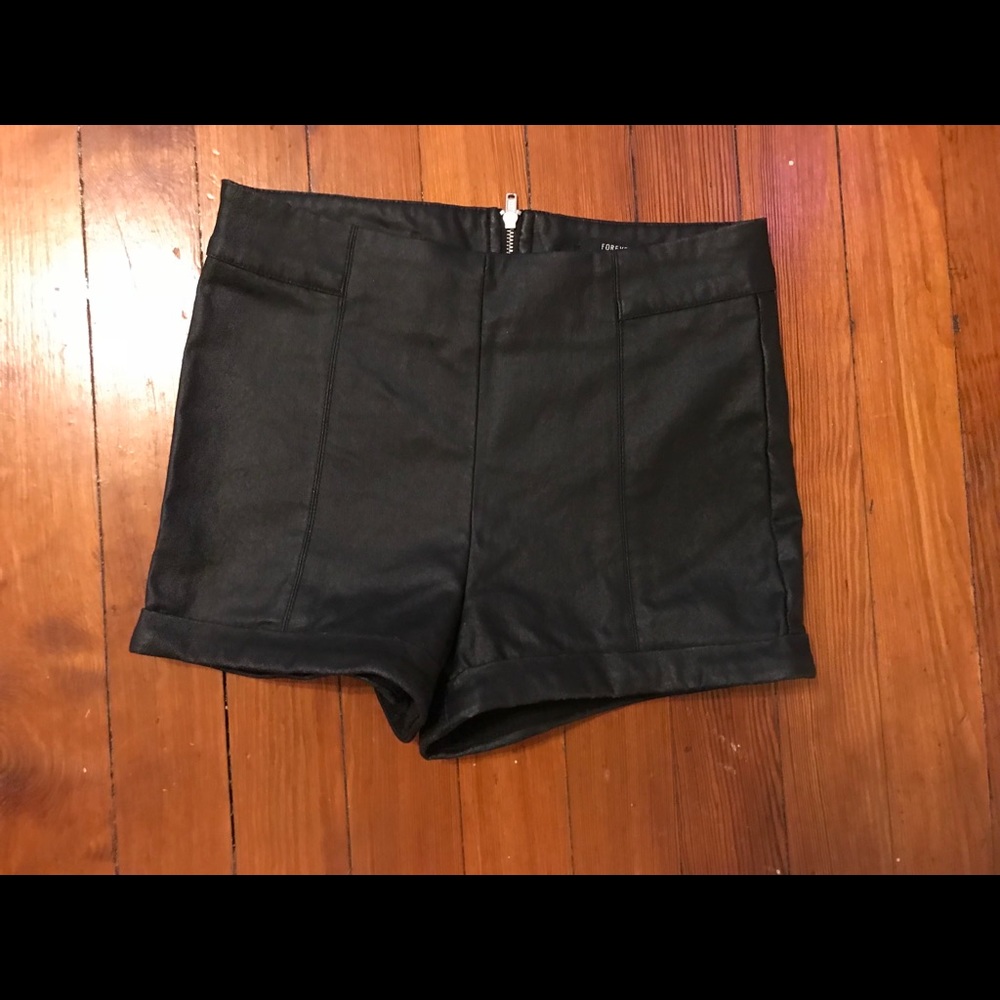 Cute leather shorts